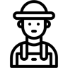 farmer line icon