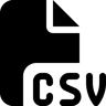 csv file filled icon