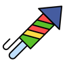 firecracker lineal color icon