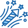fireworks two-color icon