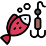 pesca colore lineare icona