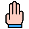 hand gesture lineal-color icon
