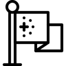 Çin bayrağı çizgi simge