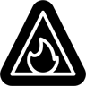 inflamável filled ícone