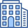 office building two color icon