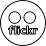 logo di flickr linea icona