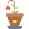 vaso de flores plano ícone