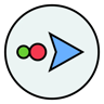 forward arrow lineal color icon