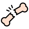 broken bone lineal color icon