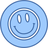 smiley face two color icon