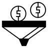 funnel duotone icon