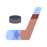 hockey stick flat icon