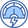 electric gauge two color icon