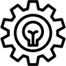 engrenage ligne icône