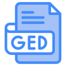 ged file two color icon