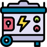 electric generator lineal color icon