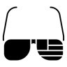 爱国太阳镜 填充 图标