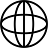 globo linha ícone