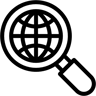 globe line icon