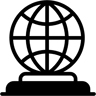 الكرة الأرضية ثنائي اللون أيقونة