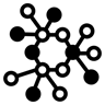 molecola di glucosio duotono icona