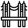 金门大桥 线条 图标