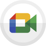 incontro di Google piatto icona