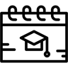 graduation line icon