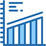 bar graph two color icon