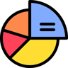 pie chart lineal color icon