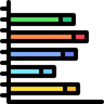 bar graph lineal-color icon
