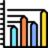 bar graph lineal color icon