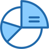 pie chart two color icon