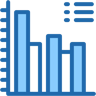 bar graph two color icon