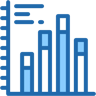 bar graph two color icon