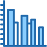 bar graph two color icon