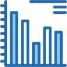 bar graph two color icon
