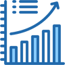 bar chart two color icon