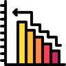 bar graph lineal color icon