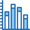 bar graph two color icon