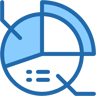 pie chart two-color icon