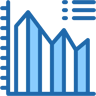 bar graph two color icon