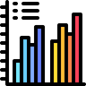 bar graph lineal-color icon
