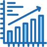 bar graph two color icon