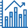 bar graph two color icon