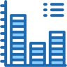 bar graph two color icon