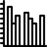 bar graph line icon