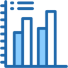 bar chart two color icon