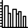 bar graph line icon
