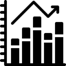 Balkendiagramm gefüllt Icon